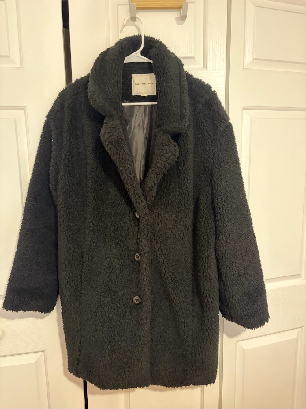 American Eagle Outfitters Black Teddy Jacket